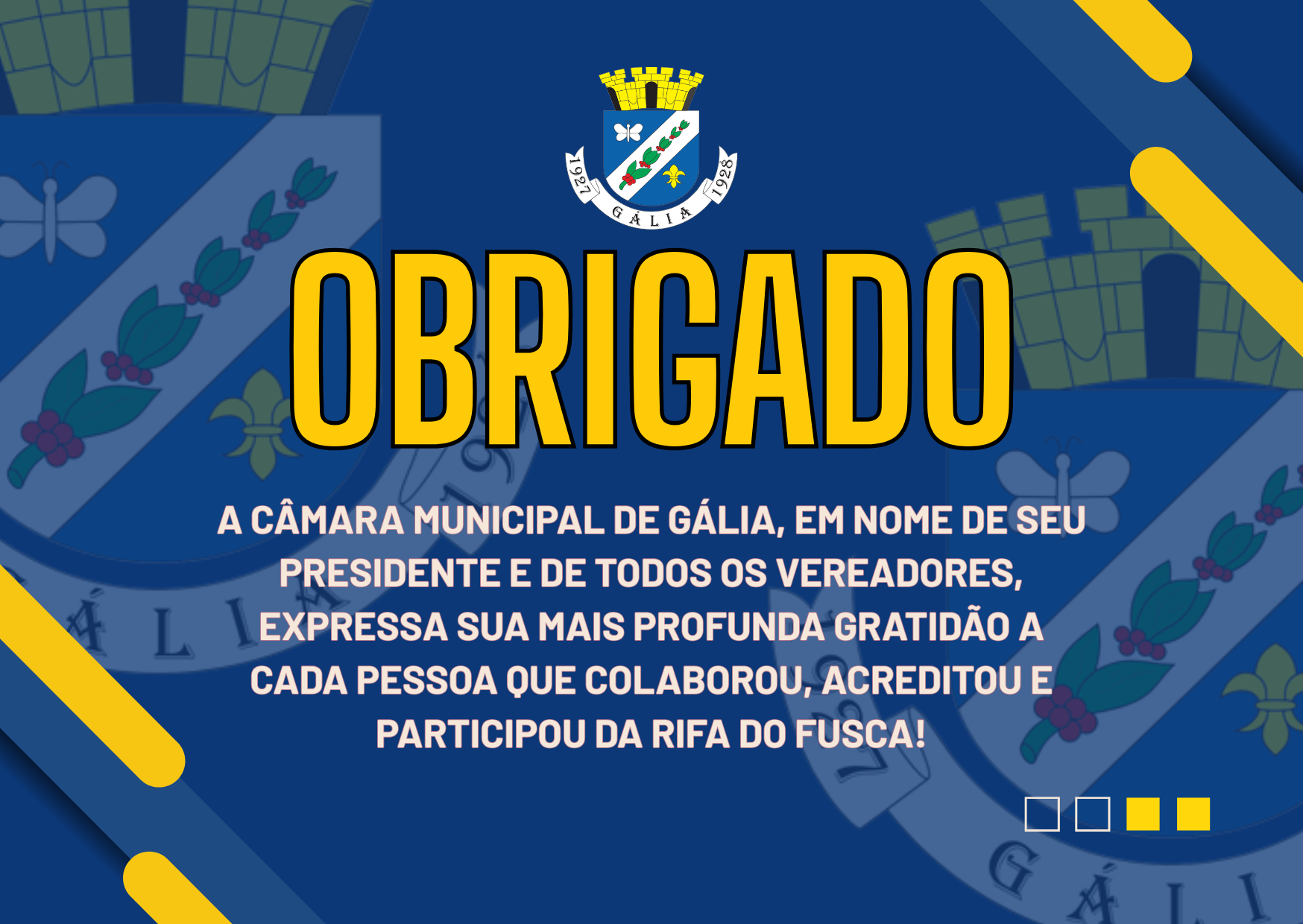 Agradecimento Oficial - Câmara Municipal de Gália