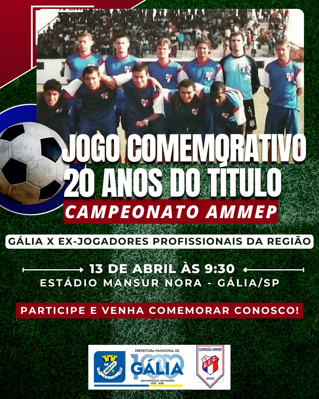 Jogo Comemorativo - 20 anos do Título Campeonato AMMEP