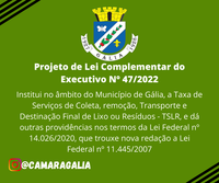 Projeto de Lei Complementar do Executivo Nº 03-2022