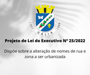 Projeto de Lei do Executivo Nº 25-2022