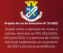 Projeto de Lei do Executivo Nº 31-2022