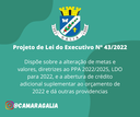 Projeto de Lei do Executivo Nº 43-2022