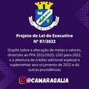 Projeto de Lei do Executivo Nº 87-2022